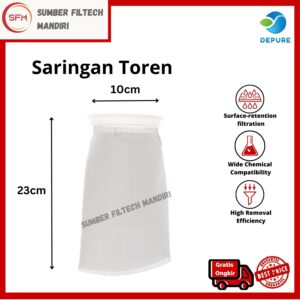 depure gaf filter bag saringan polyester (7" x 32")