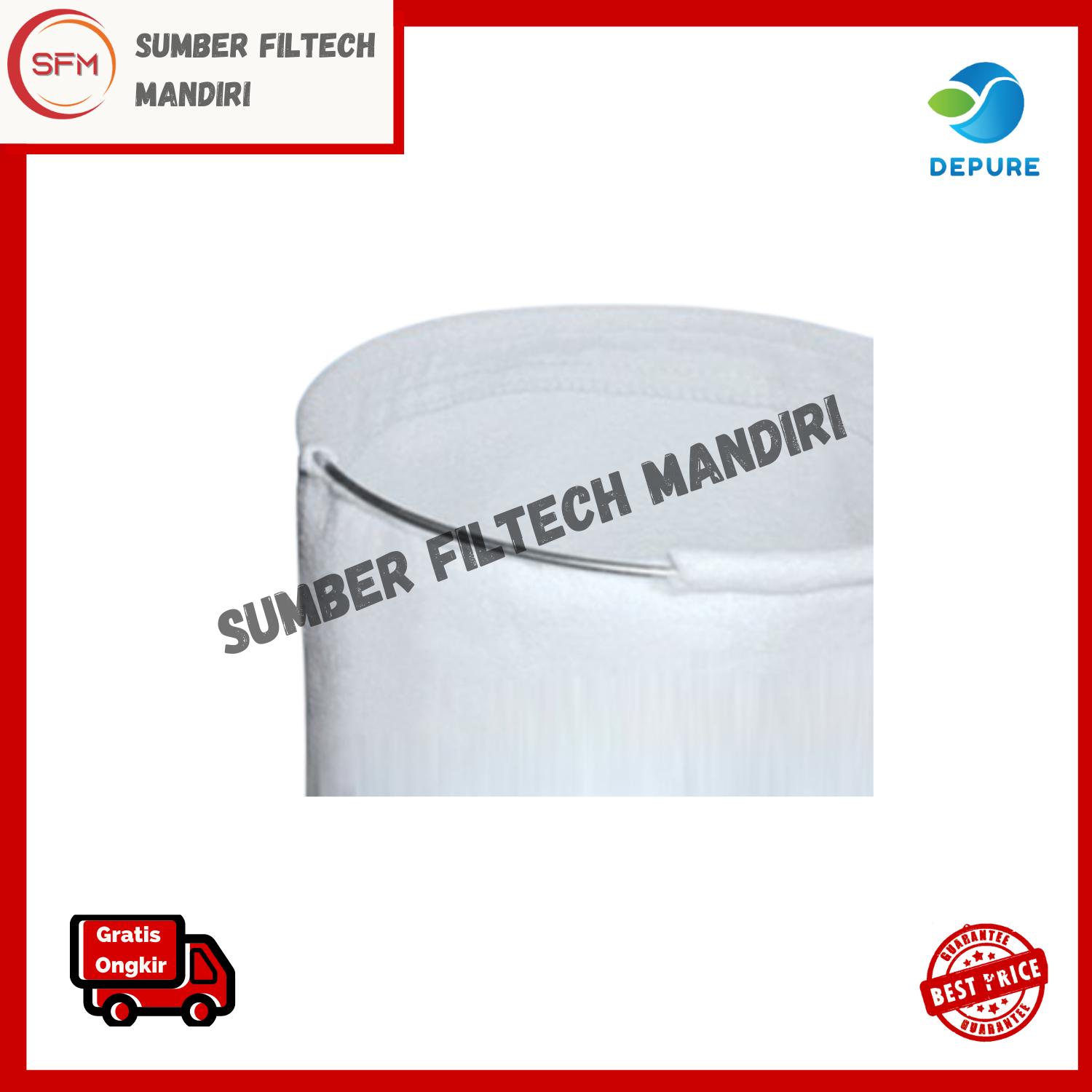 depure filter bag polyester snap ring 1, 5,10, 25,100,150 mic (7"x17") depure filter bag polyester snap ring 1, 5,10, 25,100,150 mic (7"x17")