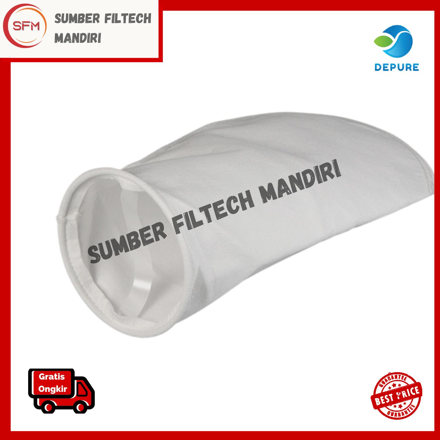 depure filter bag polyester snap ring 1, 5,10, 25,100,150 mic (7"x17") depure filter bag polyester snap ring 1, 5,10, 25,100,150 mic (7"x17")